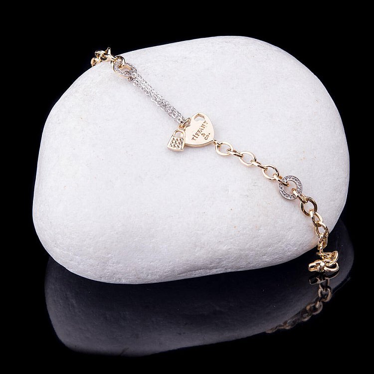 Золотий браслет з фіанітами б02216 від ювелірного магазину Онікс - 1