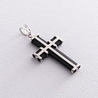 Срібний хрест (каучук) 940010С от ювелирного магазина Оникс - 1