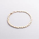 Браслет "Сердечки" в желтом золоте б05783 от ювелирного магазина Оникс