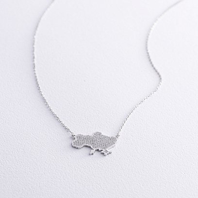 Золотое колье "Украина" с бриллиантами 125431121 №4