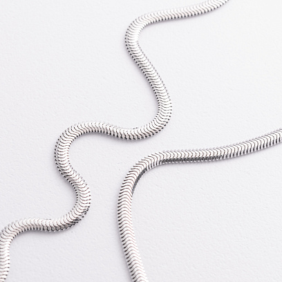 Кольє "Gisele" у білому золоті (снейк - 3 мм) ц00327-3 №3