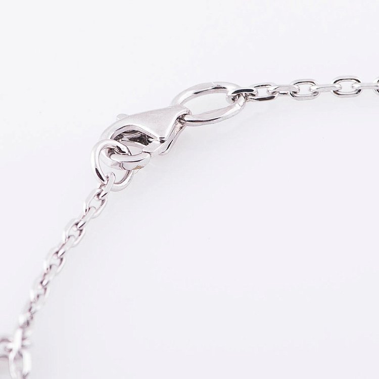 Золотий браслет "Конюшина" з фіанітами б02748 від ювелірного магазину Онікс - 2