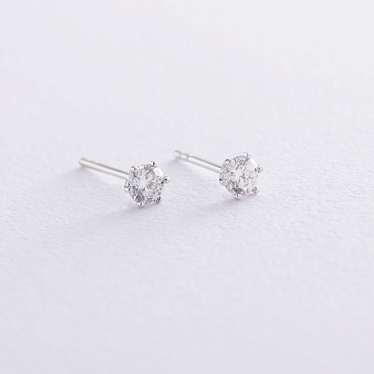 Золоті сережки-пусети (діамант) сб0219ri від ювелірного магазину Онікс