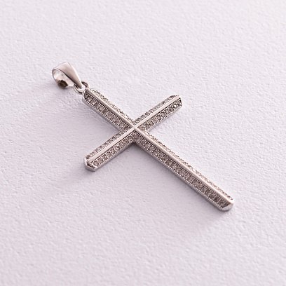 Серебряный крест (фианиты) 131600