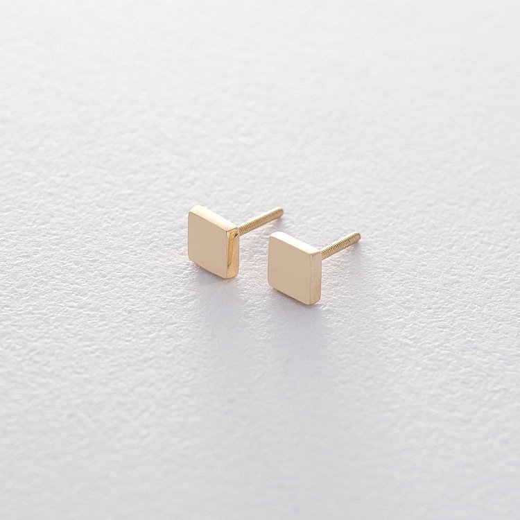 Золоті сережки-пусети "Ромби" с06227 від ювелірного магазину Онікс