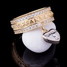 Золотое кольцо (фианиты) к03577 от ювелирного магазина Оникс - 1