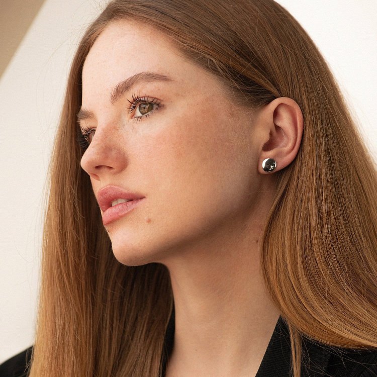 Золоті сережки - пусети "Кружечки" с05775 від ювелірного магазину Онікс - 5