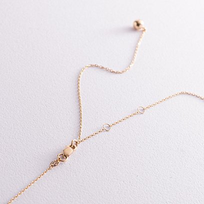 Колье "Шарики" в желтом золоте 2 в 1 кол02064 №6