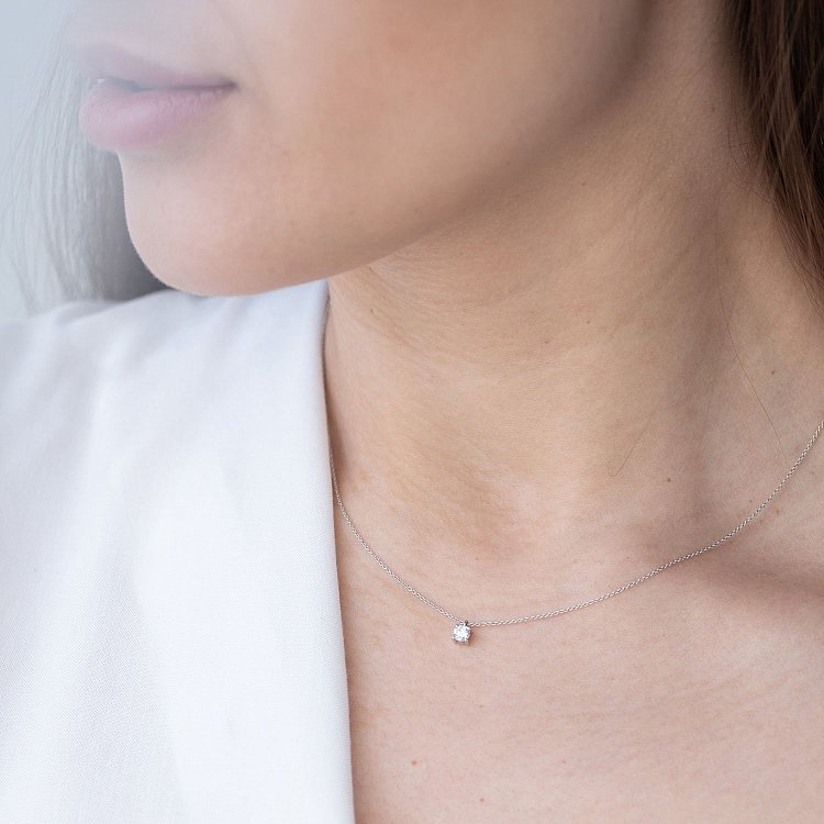 Золоте кольє з діамантом колб0059di від ювелірного магазину Онікс - 1