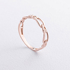 Каблучка "Ланцюжок" у червоному золоті к08509 от ювелирного магазина Оникс