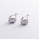Срібні сережки з сапфірами та фіанітами GS-02-012-3110 от ювелирного магазина Оникс - 2