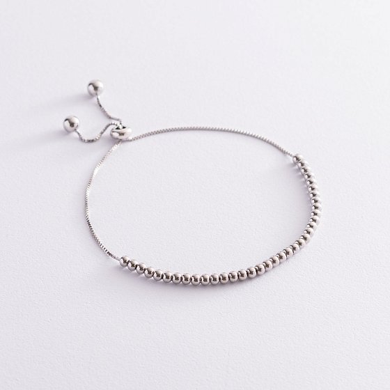 Срібний браслет "Кульки" 141555