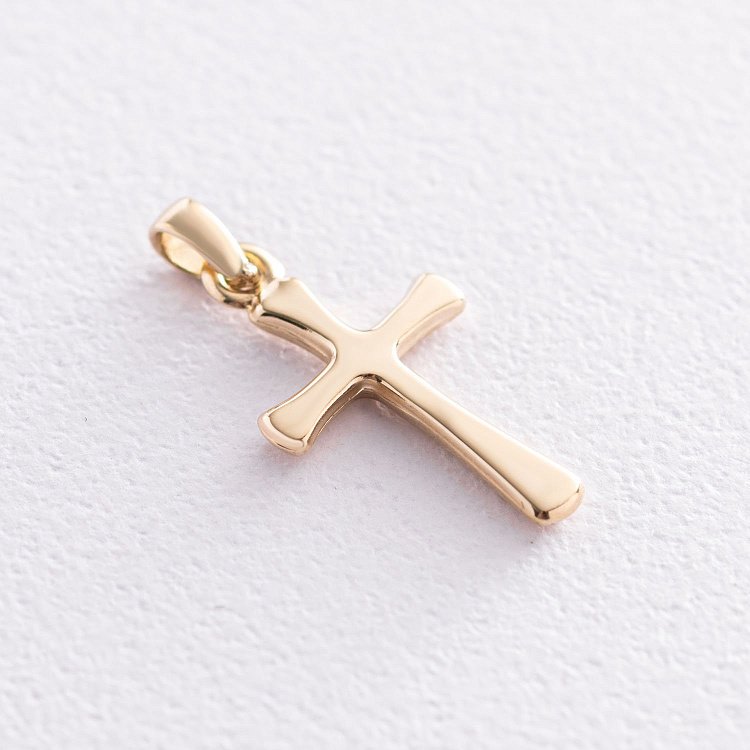 Православный крестик в желтом золоте п03506 от ювелирного магазина Оникс - 2