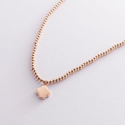 Золотое колье "Клевер" кол01369