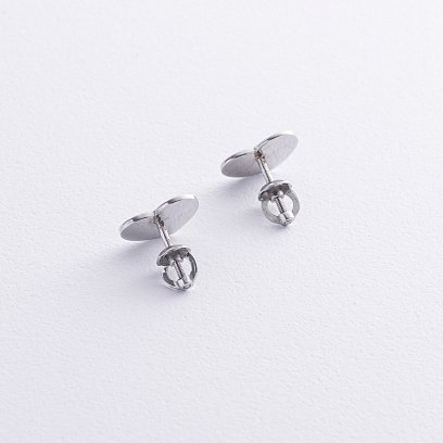 Сережки - пусети "Серце України" у сріблі (блакитна та жовта емаль) 1016 №3