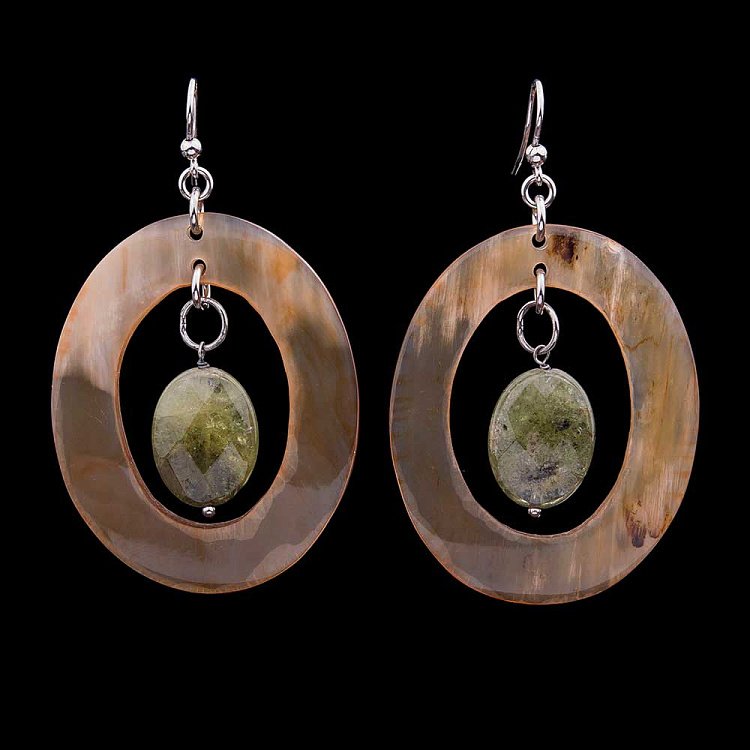 Сережки з агатом 185с22 - 2 Сережки з агатом 185с22 від ювелірного магазину Онікс - 2