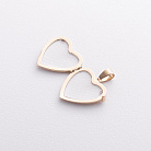 Кулон для фотографії "Серце" у червоному золоті п04077 от ювелирного магазина Оникс - 1