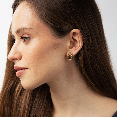 Золоті сережки "Agnes" у червоному золоті с09675 №2