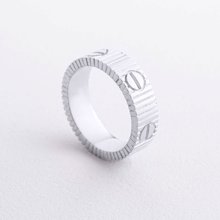 Каблучка "Love" у білому золоті к08423 від ювелірного магазину Онікс - 6