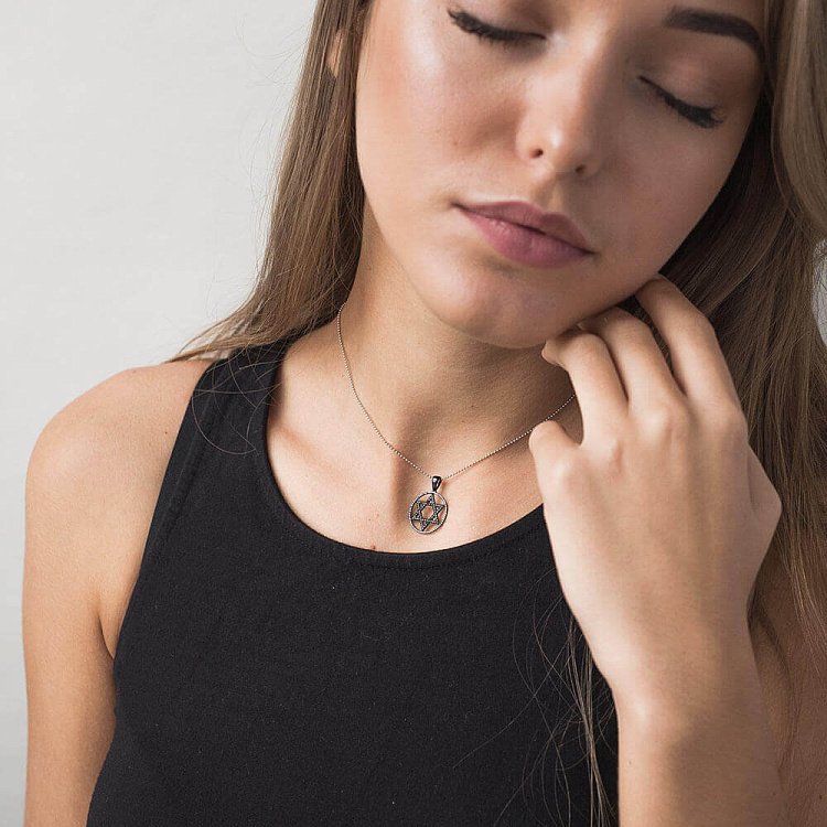 Підвіска "Зірка Давида" з діамантами пб0066ch від ювелірного магазину Онікс - 2