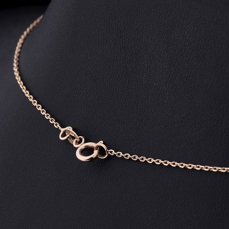 Золотое колье "Сердца" с фианитами кол00780 от ювелирного магазина Оникс - 2