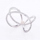 Срібний перстень з фіанітами 111869 от ювелирного магазина Оникс - 2
