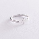 Серебряное кольцо "Крест" 112552 от ювелирного магазина Оникс - 3