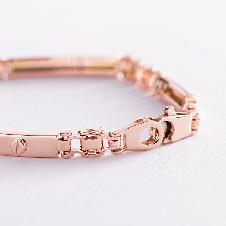 Чоловічий браслет у червоному золоті б05014 від ювелірного магазину Онікс - 2