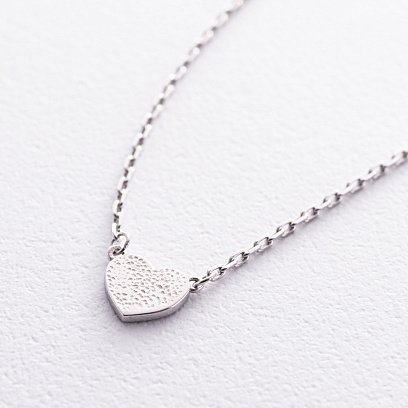 Серебряное колье "Сердечко" (эмаль) OR132040 №5