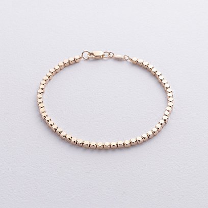 Браслет "Кубики" (жовте золото) mini б05465