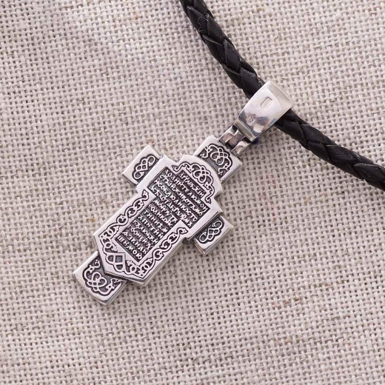 Срібний хрестик "Ангел Хранитель" 131965 від ювелірного магазину Онікс - 6