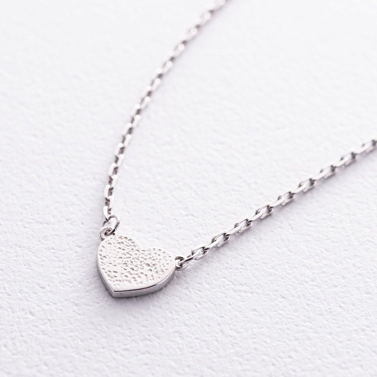 Серебряное колье "Сердечко" (эмаль) OR132040 от ювелирного магазина Оникс - 4