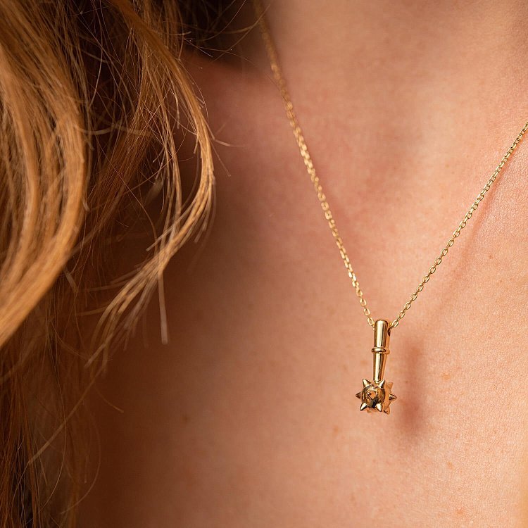 Колье "Булава" в желтом золоте кол02260 от ювелирного магазина Оникс - 11