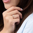 Золотое помолвочное кольцо "Я кохаю тебе" с фианитами к06640 от ювелирного магазина Оникс - 1