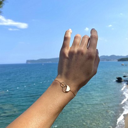 Золотий браслет "Переплетення" б04374