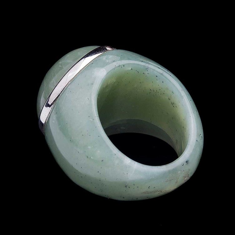 Каблучка з жадеїтом 227к17 - 1 Каблучка з жадеїтом 227к17 від ювелірного магазину Онікс - 1