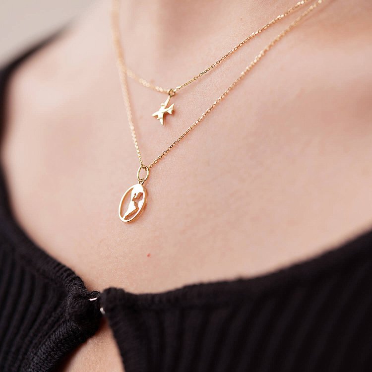 Кольє в жовтому золоті "Навколосвітня подорож" кол01685 від ювелірного магазину Онікс - 14