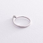 Помолвочное серебряное кольцо с фианитом 485 от ювелирного магазина Оникс - 2