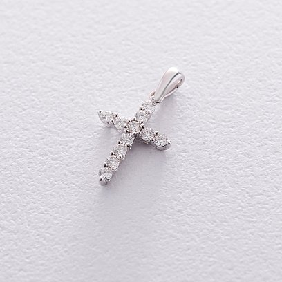 Золотой крестик (бриллиант) пб0145ri