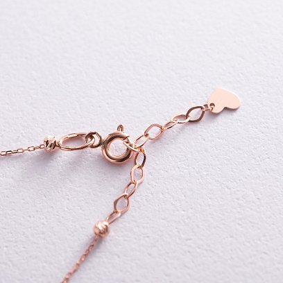 Золотой браслет "Ключики" (фианиты) б04881 №5