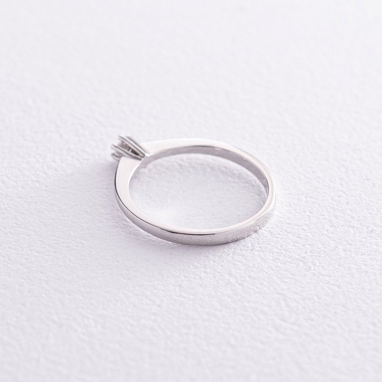 Помолвочное серебряное кольцо с фианитом 485 от ювелирного магазина Оникс - 2