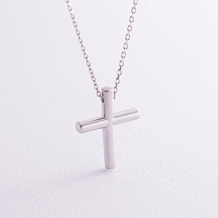 Кольє з хрестиком у сріблі 181266 від ювелірного магазину Онікс