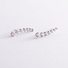Золоті сережки - клаймбери (діаманти) 321141121 от ювелирного магазина Оникс - 3