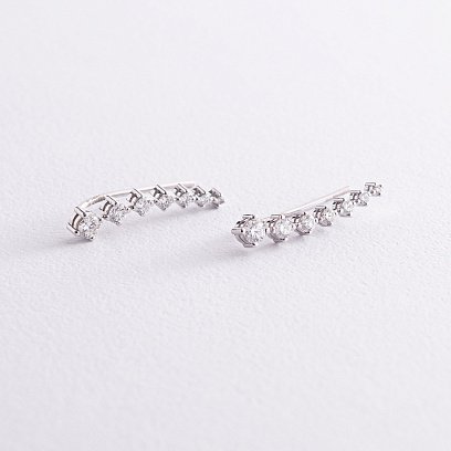 Золоті сережки - клаймбери (діаманти) 321141121 №4