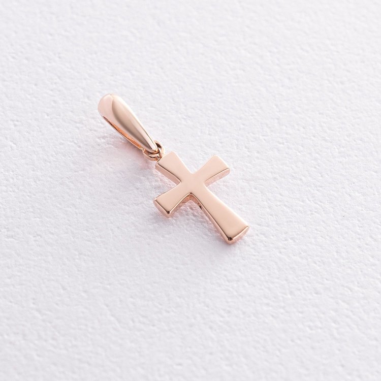 Крестик в красном золоте mini п03859 от ювелирного магазина Оникс