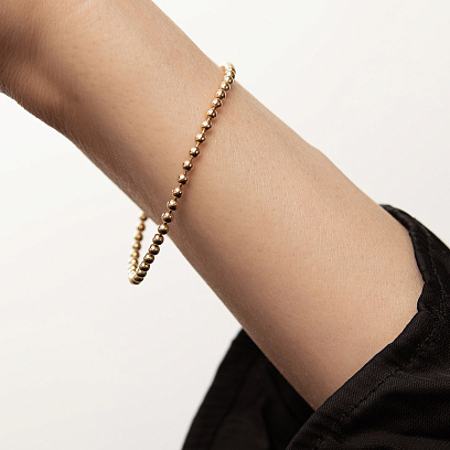 Браслет "Кульки" у жовтому золоті б05701 №6