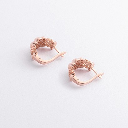 Серьги "Marie" в красном золоте с09356 №2