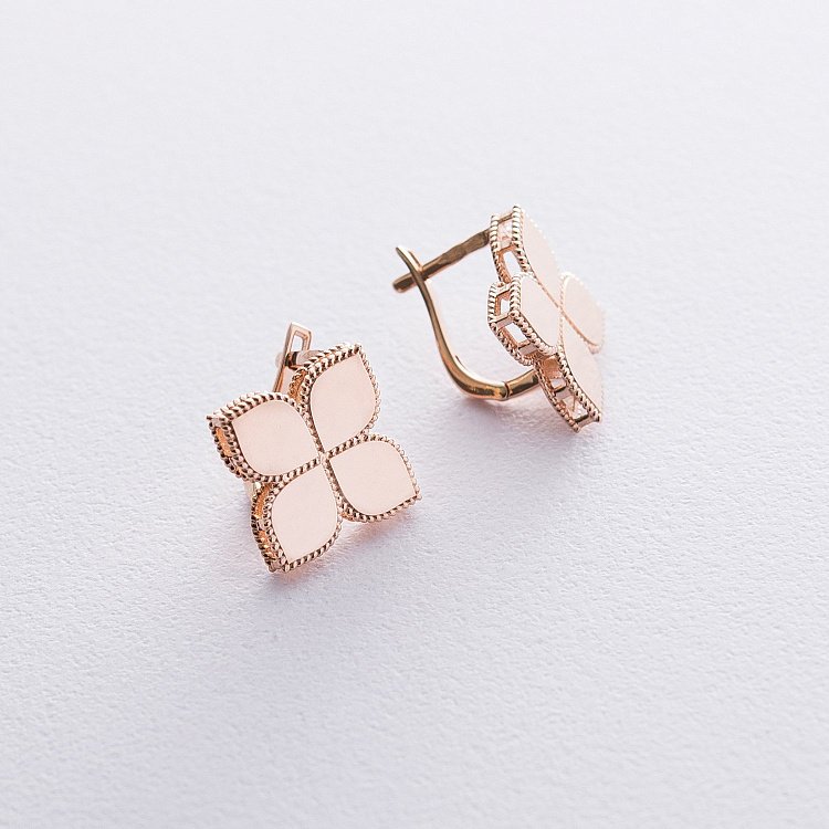 Золоті сережки "Конюшина" с06523 від ювелірного магазину Онікс