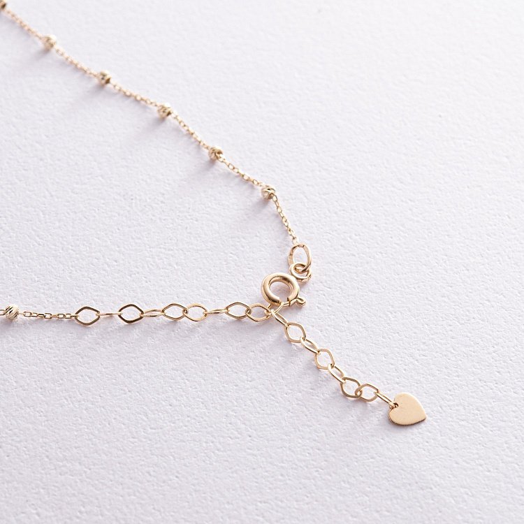 Колье "Шарики" в желтом золоте кол02408 от ювелирного магазина Оникс - 6