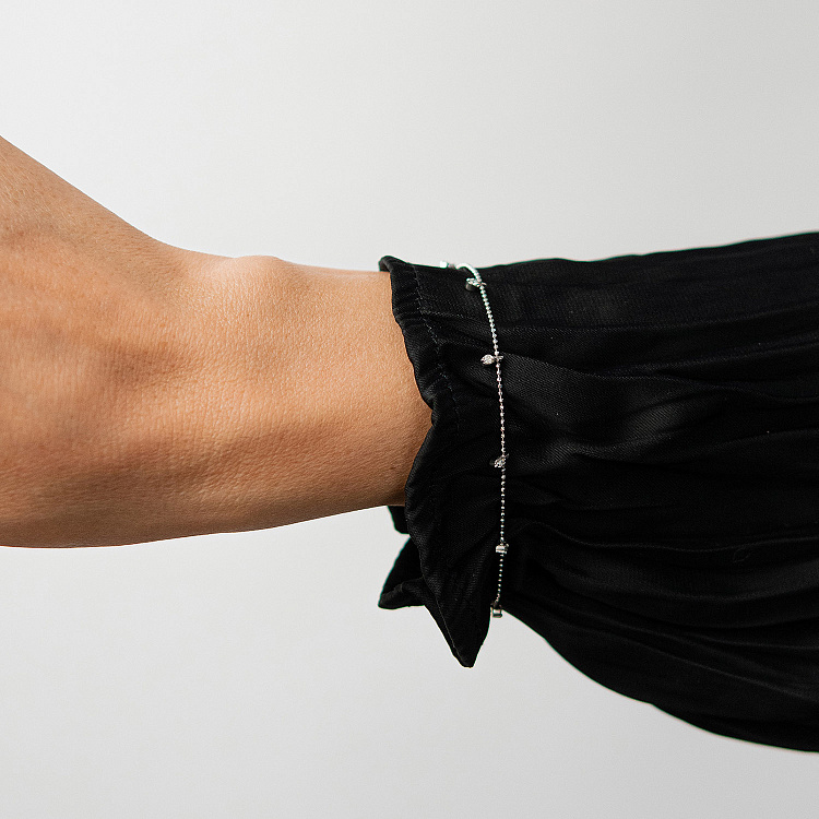 Браслет в белом золоте с бриллиантами бб0041di от ювелирного магазина Оникс - 4